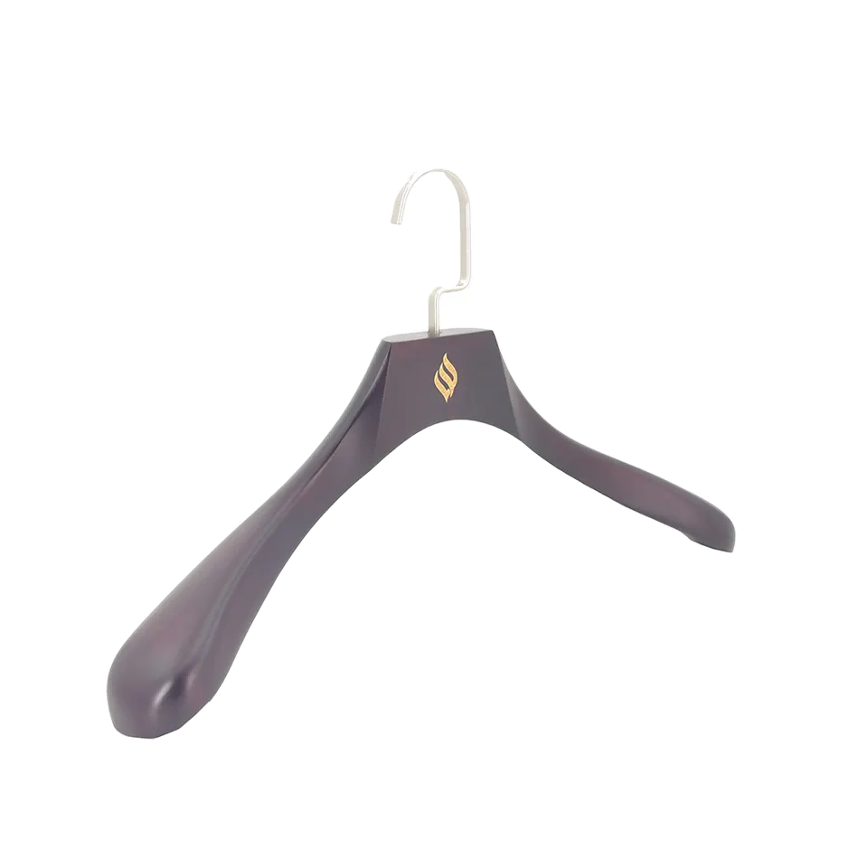 WH020 Luxury  Wooden top suit hanger with bar