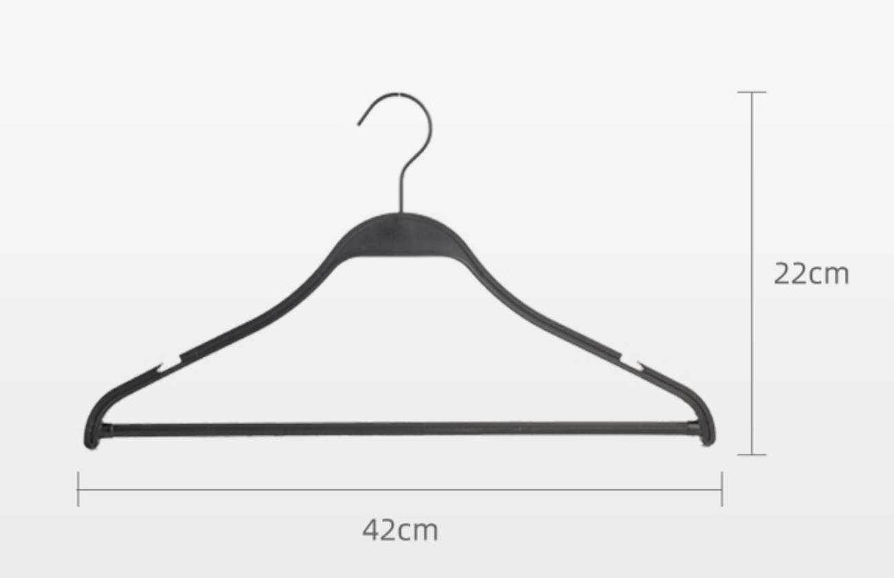 Premium jacket thick hanger Plastic gas hanger with notches 42cm